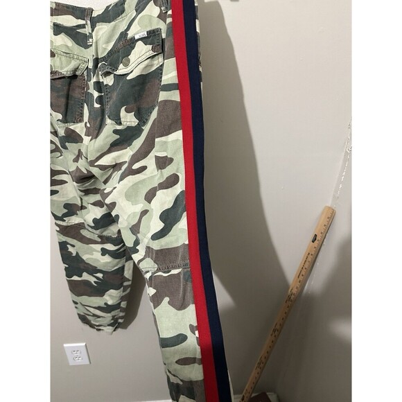 Mother‎ Pants Green The No Zip Misfit Double Time Camouflage Side Stripe Size 26 - Picture 7 of 13
